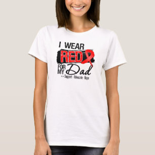 Red Ribbon Awareness - Vater T-Shirt