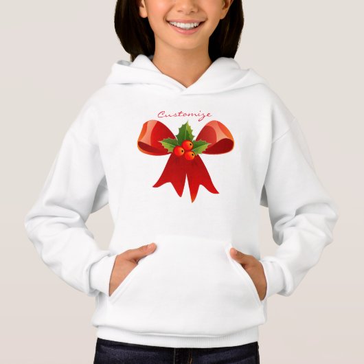 Red Ribbon Bow Holly Thunder_Cove Hoodie (Vorderseite)