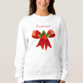 Red Ribbon Bow Holly Thunder_Cove Sweatshirt (Vorderseite)