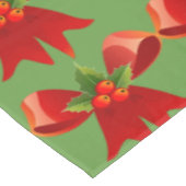 Red Ribbon Bow Holly Thunder_Cove Tischdecke (Schrägansicht)