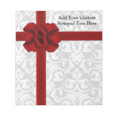 Red Ribbon Bow Notizblock (Vorderseite)