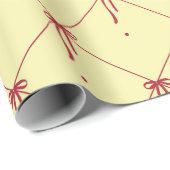 Red Ribbon Bows - Classic Valentine Wrapping Paper Geschenkpapier (Rolleneckpunkt)