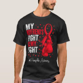 Red Ribbon Boyfriend Hemophilie Bewusstsein T-Shirt (Vorderseite)