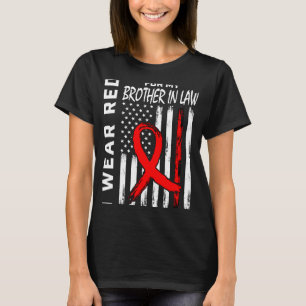 Red Ribbon Bruder im Recht Herzkrankheiten Bewusst T-Shirt