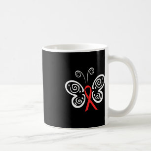 Red Ribbon Butterfly Blutkrebs HIV AIDS Awarene Kaffeetasse