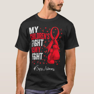Red Ribbon Children Sepsis Bewusstsein T-Shirt