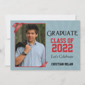 Red Ribbon Class of Abschluss Einladung (Vorderseite)