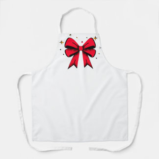 Red Ribbon cooking / medical wear Apron  Schürze