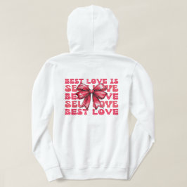 Red Ribbon Coquette Bogen Valentinstag Selbst Lieb Hoodie