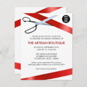 Red Ribbon Cutting Grand Opening Einladung (Vorne/Hinten)