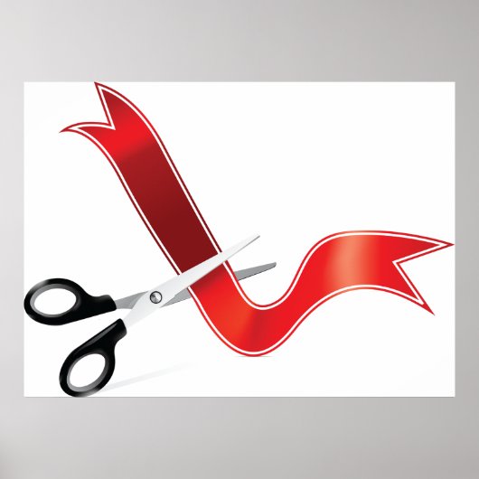 Red Ribbon Cutting Poster (Vorne)