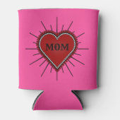 Red Ribbon Edge Herz Mama Tattoo Dosenkühler (Vorderseite)