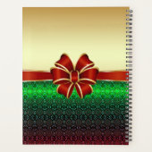 Red Ribbon Gold Holiday Planer (Rückseite)