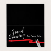 Red Ribbon, Grand Opening Ceremony Foto/Karte Visitenkarten (Außenseite Aufgefaltet)