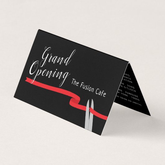 Red Ribbon, Grand Opening Ceremony Foto/Karte Visitenkarten (Vorderseite)