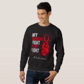 Red Ribbon Grandson Vasculitis Bewusstsein Sweatshirt (Vorne ganz)
