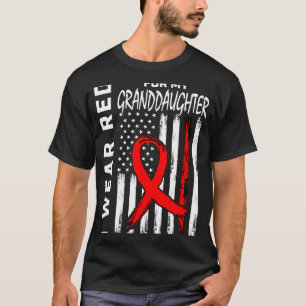 Red Ribbon Grandtochter Herzkrankheit Bewusstsein  T-Shirt