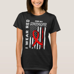 Red Ribbon Grandtochter Herzkrankheit Bewusstsein T-Shirt