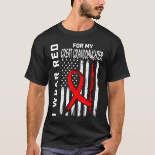 Red Ribbon Great Enkeltochter Herzkrankheit Aware T-Shirt