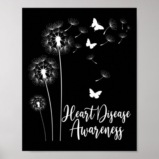 Red Ribbon Heart Disease Awareness Month American Poster (Vorne)