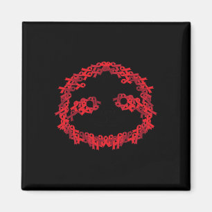 Red Ribbon HIV Aids Brain Aneurysm Sloth Cool Awar Magnet