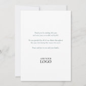 Red Ribbon Holiday Corporate Weihnachtskarte Einladung (Rückseite)