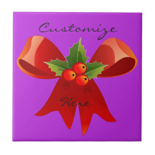 Red Ribbon Holly Thunder_Cove Fliese