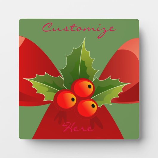 Red Ribbon Holly Thunder_Cove Fotoplatte (Vorderseite)