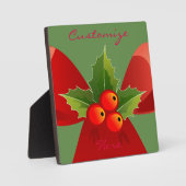 Red Ribbon Holly Thunder_Cove Fotoplatte (Vorderseite)