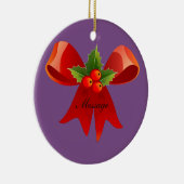 Red Ribbon Holly Thunder_Cove Keramikornament (Rechts)