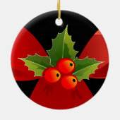Red Ribbon Holly Thunder_Cove Keramikornament (Hinten)