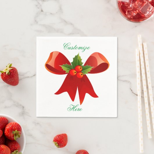 Red Ribbon Holly Thunder_Cove Serviette (Beispiel)