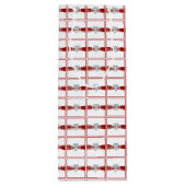 Red Ribbon Infinity Heart Wine Gift Bag Geschenktüte Für Weinflaschen (Rückseite)