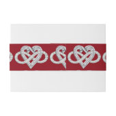 Red Ribbon Infinity Herz Einladung Belly Bands Einladungsbanderole (Rückseitenbeispiel)