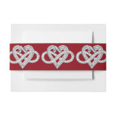 Red Ribbon Infinity Herz Einladung Belly Bands Einladungsbanderole (Vorderseite Beispiel)
