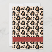 Red Ribbon Leopard Print 60. Geburtstag Einladunge Einladung (Rückseite)