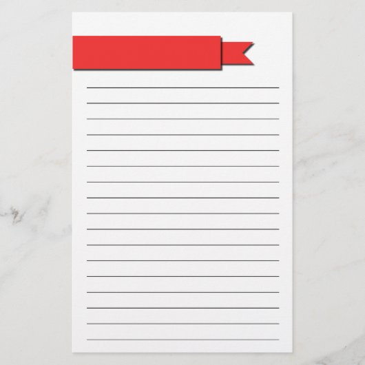 Red Ribbon Linde Briefpapier (Vorderseite)