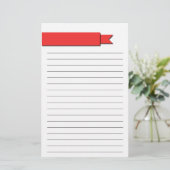 Red Ribbon Linde Briefpapier (Stehend Vorderseite)
