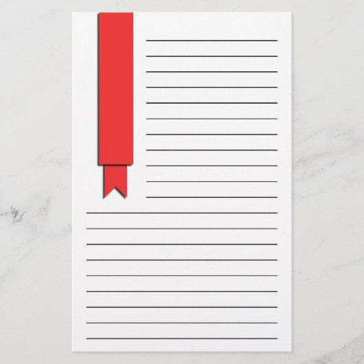 Red Ribbon Linde Briefpapier (Vorderseite)