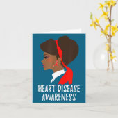 Red Ribbon Month _ National Heart Disease Awarenes Karte (Gelbe Blume)