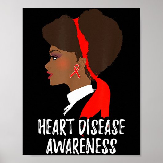 Red Ribbon Month _ National Heart Disease Awarenes Poster (Vorne)