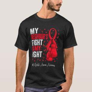 Red Ribbon Nachbarschaft Aplastik Anämie Bewusstse T-Shirt