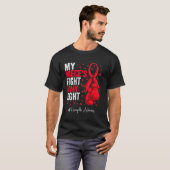 Red Ribbon Niece Hemophilie Bewusstsein T-Shirt (Vorne ganz)