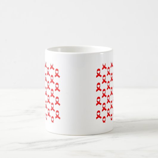 Red Ribbon Pattern Kaffeetasse (Mittel)