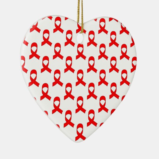 Red Ribbon Pattern Keramikornament (Rechts)