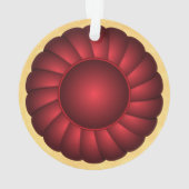 Red Ribbon Rosette zum Personalisieren Ornament (Rückseite)