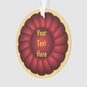 Red Ribbon Rosette zum Personalisieren Ornament (Vorderseite)
