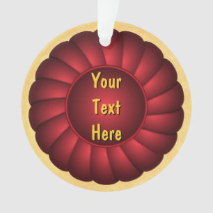 Red Ribbon Rosette zum Personalisieren Ornament