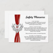 Red Ribbon Silver Swans Sicherheitsmaßnahmen Begleitkarte (Vorne/Hinten)