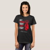 Red Ribbon Stepbruder Stroke Awareness T-Shirt (Vorne ganz)